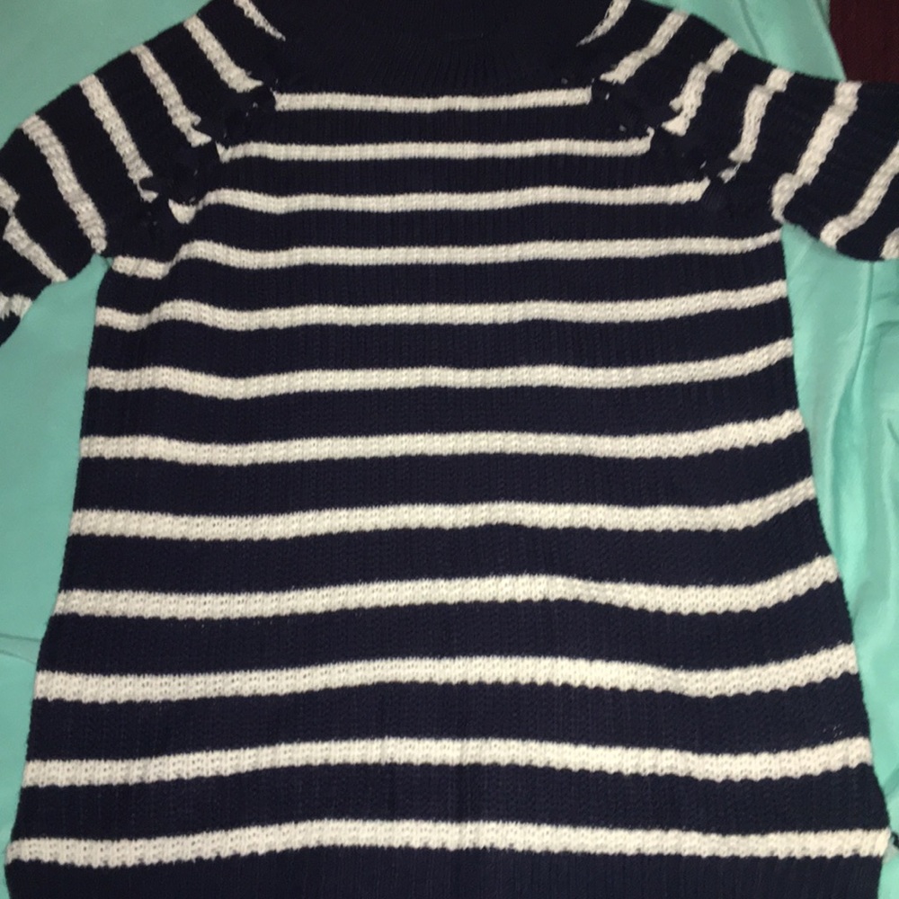 black and white sweater